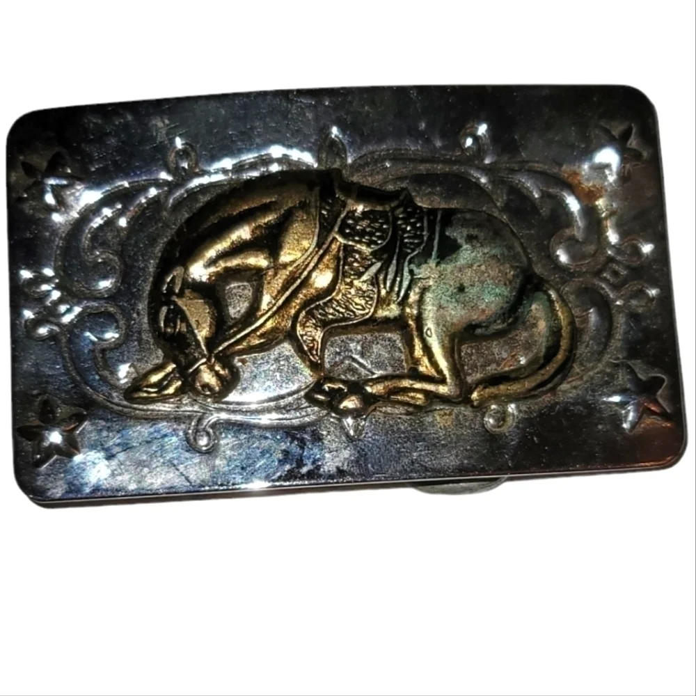 Vintage Kids Brass & Steel Western Buckle